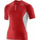 S-LAB EXO ZIP TEE M - red/white