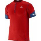 AGILE HZ ZIP SS TEE - red/blue