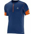 AGILE HZ ZIP SS TEE - blue/clem